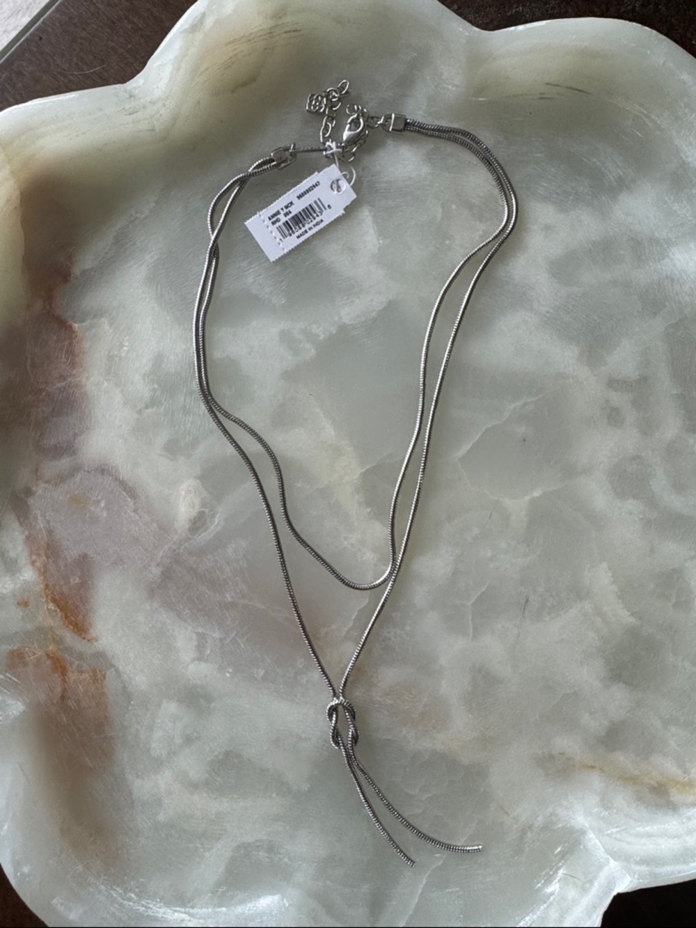 Kendra Scott Silver Annie Y Knot Necklace
